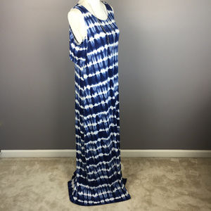 DESIGN HISTORY Cold Shoulder Tie Dye Maxi Dress